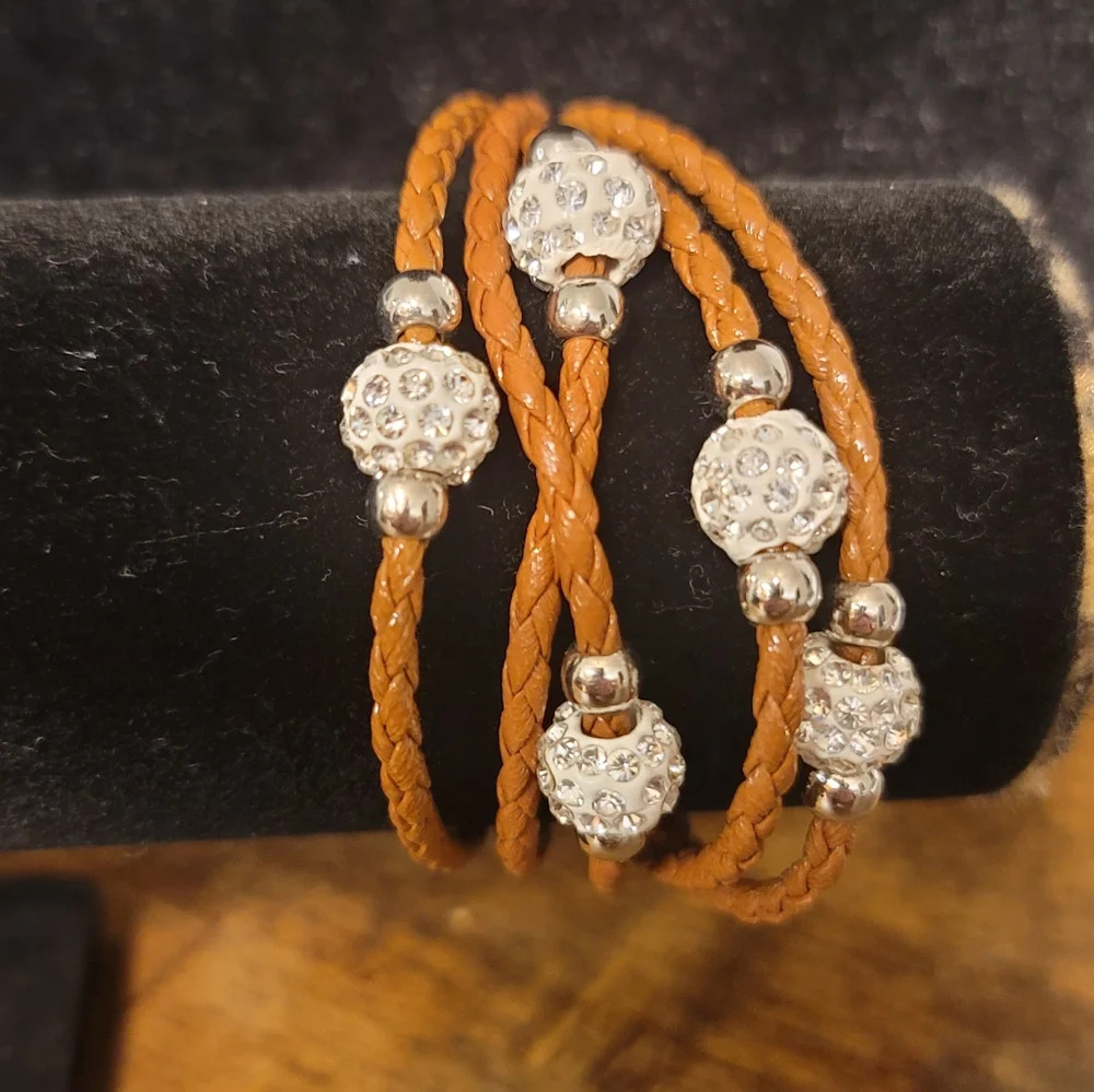 5 strand bracelet with bling
